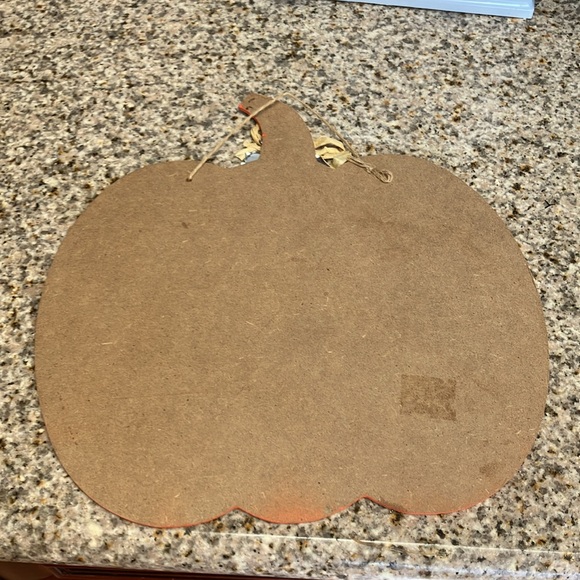 Fall wood pumpkin farmhouse sign with sparkling letters - Picture 2 of 5